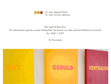 Tablet Screenshot of praxis-rutke-jablonka.de